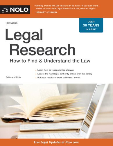 خرید و دانلود نسخه کامل کتاب Legal Research: How to Find & Understand the Law_691b280df02b7.jpeg خرید و دانلود نسخه کامل کتاب Legal Research: How to Find & Understand the Law