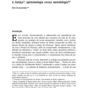 خرید و دانلود نسخه کامل کتاب ‘Lendo as ondas do “Movimento de Acesso à Justiça” – epistemologia vs metodologia?
