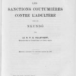 خرید و دانلود نسخه کامل کتاب Les sanctions coutumières contre l’adultère chez les Nkundó