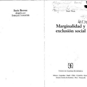 خرید و دانلود نسخه کامل کتاب Marginalidad y exclusión social