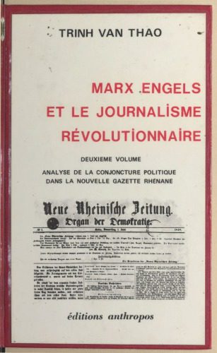 خرید و دانلود نسخه کامل کتاب Marx, Engels et le journalisme révolutionaire_6905d0bcb403b.jpeg خرید و دانلود نسخه کامل کتاب Marx, Engels et le journalisme révolutionaire