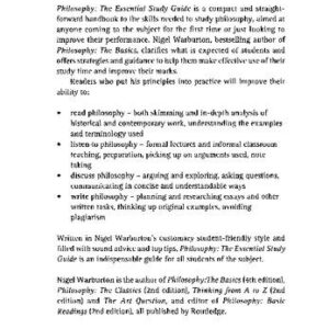 خرید و دانلود نسخه کامل کتاب Philosophy: The Essential Study Guide
