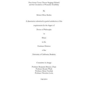 خرید و دانلود نسخه کامل کتاب Post-Soviet Tuvan Throat-Singing ( Xöömei ) and the Circulation of Nomadic Sensibility