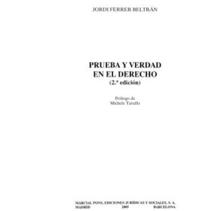 خرید و دانلود نسخه کامل کتاب Prueba y verdad en el Derecho