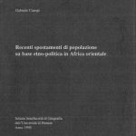 خرید و دانلود نسخه کامل کتاب Recenti spostamenti di popolazione su base etno-politica in Africa orientale