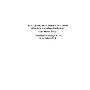 خرید و دانلود نسخه کامل کتاب Relaciones de poder en el campo (Caso de la provincia de Condesuyos)