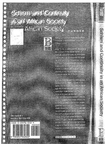 خرید و دانلود نسخه کامل کتاب Schism and continuity in an African society : a study of Ndembu village life_690833014af16.jpeg خرید و دانلود نسخه کامل کتاب Schism and continuity in an African society : a study of Ndembu village life