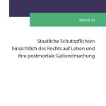 خرید و دانلود نسخه کامل کتاب Staatliche Schutzpflichten hinsichtlich des Rechts auf Leben und ihre postmortale Geltendmachung
