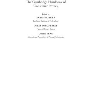 خرید و دانلود نسخه کامل کتاب The Cambridge Handbook Of Consumer Privacy