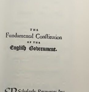خرید و دانلود نسخه کامل کتاب The Fundamental Constitution of the English Government
