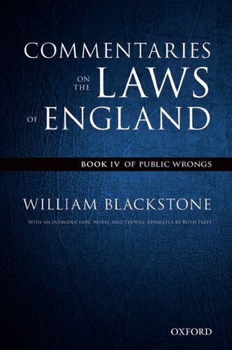 خرید و دانلود نسخه کامل کتاب The Oxford Edition of Blackstone’s Commentaries on the Laws of England: Book IV — Of Public Wrongs_69096fe5c53e3.jpeg خرید و دانلود نسخه کامل کتاب The Oxford Edition of Blackstone’s Commentaries on the Laws of England: Book IV — Of Public Wrongs