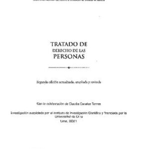 خرید و دانلود نسخه کامل کتاب Tratado de Derecho de Las Personas