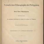 خرید و دانلود نسخه کامل کتاب Versuch einer Ethnographie der Philippinen Nebst einem Anhänge: Die maritimen Entdeckungen der Spanier im Archipel der Philippinen