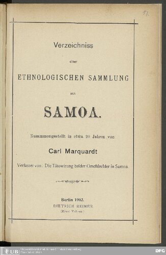 خرید و دانلود نسخه کامل کتاب Verzeichniss einer ETHNOLOGISCHEN SAMMLUNG aus Samoa. Zusammengestellt in etwa 20 Jahren_6907d52c0be26.jpeg خرید و دانلود نسخه کامل کتاب Verzeichniss einer ETHNOLOGISCHEN SAMMLUNG aus Samoa. Zusammengestellt in etwa 20 Jahren