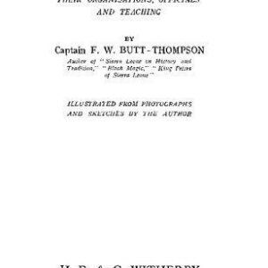 خرید و دانلود نسخه کامل کتاب West African Secret Societies: Their Organisations, Officials and Teaching