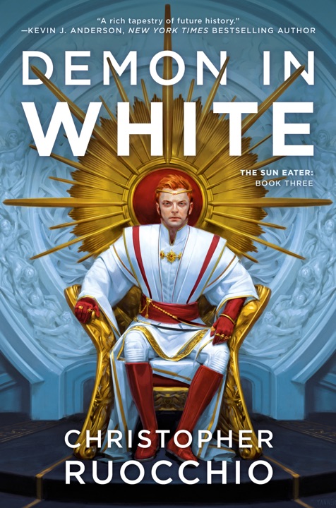 Demon in White by Christopher Ruocchio_69e4b774c1a71.jpeg خرید و دانلود نسخه کامل کتاب صوتی انگلیسی اهریمن سپیدپوش، اثر کریستوفر روکیو (از مجموعهی سان ایتر) Demon in White by Christopher Ruocchio - تصویر 1