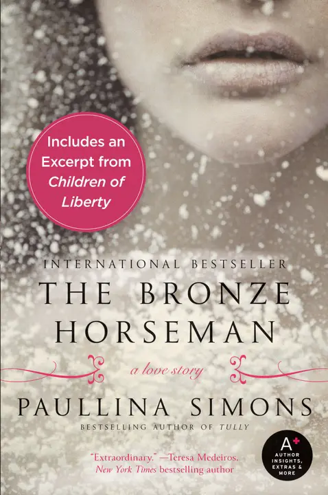 The Bronze Horseman by Paullina Simons_69ef23f05c4f2.webp خرید و دانلود نسخه کامل کتاب صوتی انگلیسی سوارکار مفرغی، اثر پائولینا سایمونز (از مجموعهی سوارکار مفرغی) The Bronze Horseman by Paullina Simons - تصویر 1