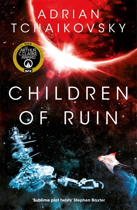 Children of Ruin by Adrian Tchaikovsky_6a06f8fbe54c2.jpeg خرید و دانلود نسخه کامل کتاب صوتی انگلیسی فرزندان ویرانی، اثر آدریان چایکوفسکی (از مجموعهی مجموعه فرزندان زمان) Children of Ruin by Adrian Tchaikovsky - تصویر 1