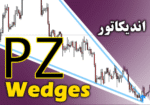 خرید و دانلود اندیکاتور الگوهای کلاسیک بر مبنای گُوِه با نام PZ Wedges