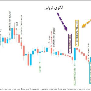 خرید و دانلود اندیکاتور تشخیص الگوهای کندلی با نام Pattern Detector برای متاتریدر5