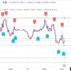 خرید و دانلود اندیکاتور تشخیص حمایت و مقاومت در تریدینگ ویو برای اسکلپ با نام Trend Direction Helper