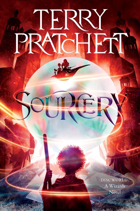 Sourcery by Terry Pratchett_6a0830df3cb87.jpeg خرید و دانلود نسخه کامل کتاب صوتی انگلیسی سورسری (جادوی خالص)، اثر تری پرچت (از مجموعهی دیسکورلد, رینسویند) Sourcery by Terry Pratchett - تصویر 1