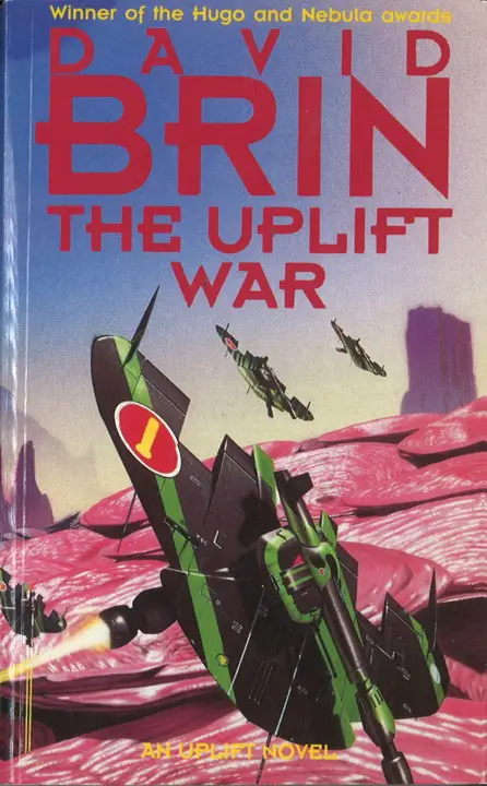 The Uplift War by David Brin_69f5f12f97a38.webp خرید و دانلود نسخه کامل کتاب صوتی انگلیسی جنگ تعالی، اثر دیوید برین (از مجموعهی حماسهی تعالی) The Uplift War by David Brin - تصویر 1