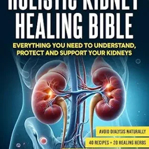 خرید و دانلود نسخه کامل کتاب Holistic Kidney Healing Bible: A Science-Backed Program to Cleanse, Detox & Repair Your Kidneys | Low Sodium & Potassium Plan to Avoid Dialysis and Regain Energy & Vitality (FULL-COLOR IMAGES)