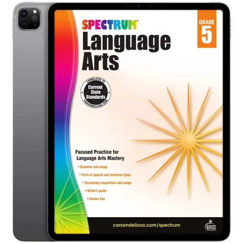 Language-Arts-5-500x500 خرید و دانلود نسخه کامل کتاب Spectrum 5th Grade Language Arts Workbook 2014 - تصویر 1