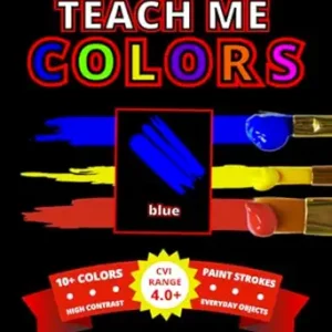 خرید و دانلود نسخه کامل کتاب Your Toddler’s First High Contrast and CVI Friendly Book Teach Me Colors: Learn 10+ Colors Artistically Shown as Paint Strokes (High Contrast, Everyday Objects Included) | A CVI Learning Material