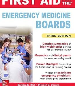 خرید و دانلود نسخه کامل کتاب First Aid for the Emergency Medicine Boards Third Edition