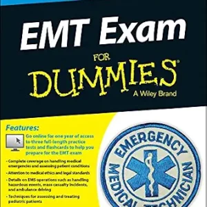 خرید و دانلود نسخه کامل کتاب EMT Exam For Dummies with Online Practice
