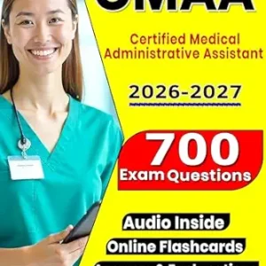 خرید و دانلود نسخه کامل کتاب CMAA Study Guide 700 Questions with Detailed Answer Rationales and Domain Coverage on Office Procedures, Medical Records, and Billing for the Certified Medical Administrative Assistant Exam