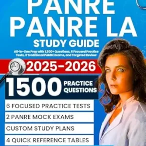 خرید و دانلود نسخه کامل کتاب PANRE / PANRE-LA Study Guide 2025–2026: All-in-One Prep with 1,500+ Questions, 6 Focused Practice Tests, 2 Traditional PANRE Exams, and Targeted Review