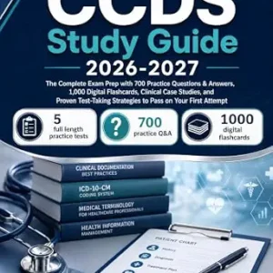 خرید و دانلود نسخه کامل کتاب CCDS Study Guide 2026-2027: Complete Exam Prep with 700 Practice Questions & Answers, 1,000 Digital Flashcards, Clinical Case Studies, and Proven Test-Taking Strategies to Pass on Your First Attempt