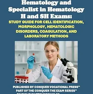 خرید و دانلود نسخه کامل کتاب Conquer the ASCP Technologist in Hematology and Specialist in Hematology H and SH Exams: Study Guide for Cell Identification, Morphology, Hematologic … … and Laboratory Methods (Healthcare Exams)